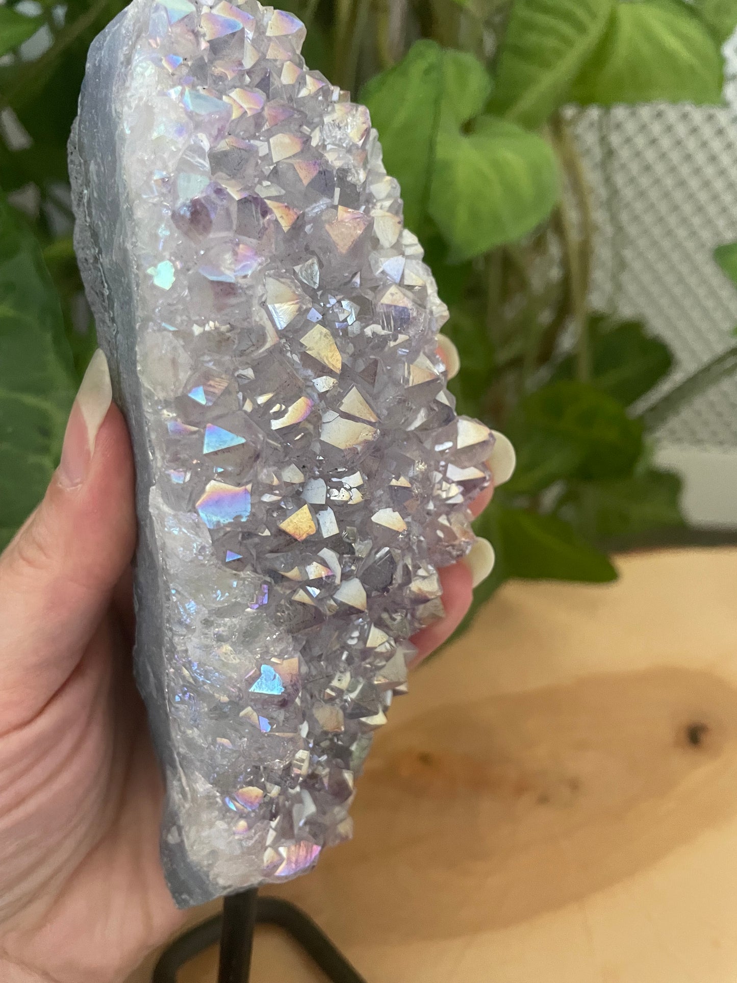 Aura Amethyst on Stand - 24cm x 8.5cm - 610g