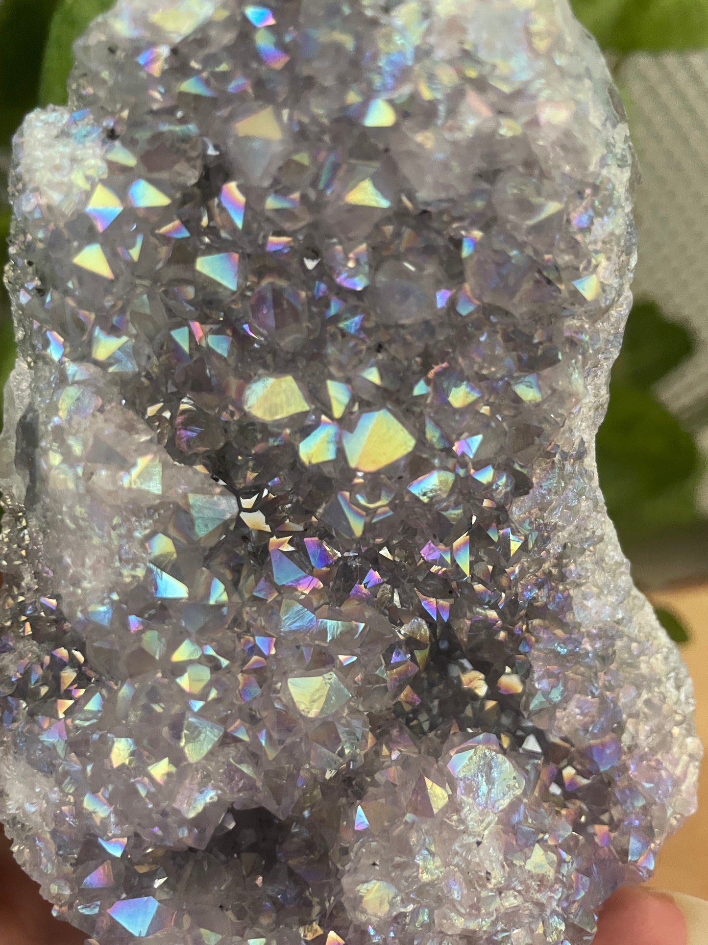 Aura Amethyst Geode on Stand - 600g - 21.5cm x 8cm
