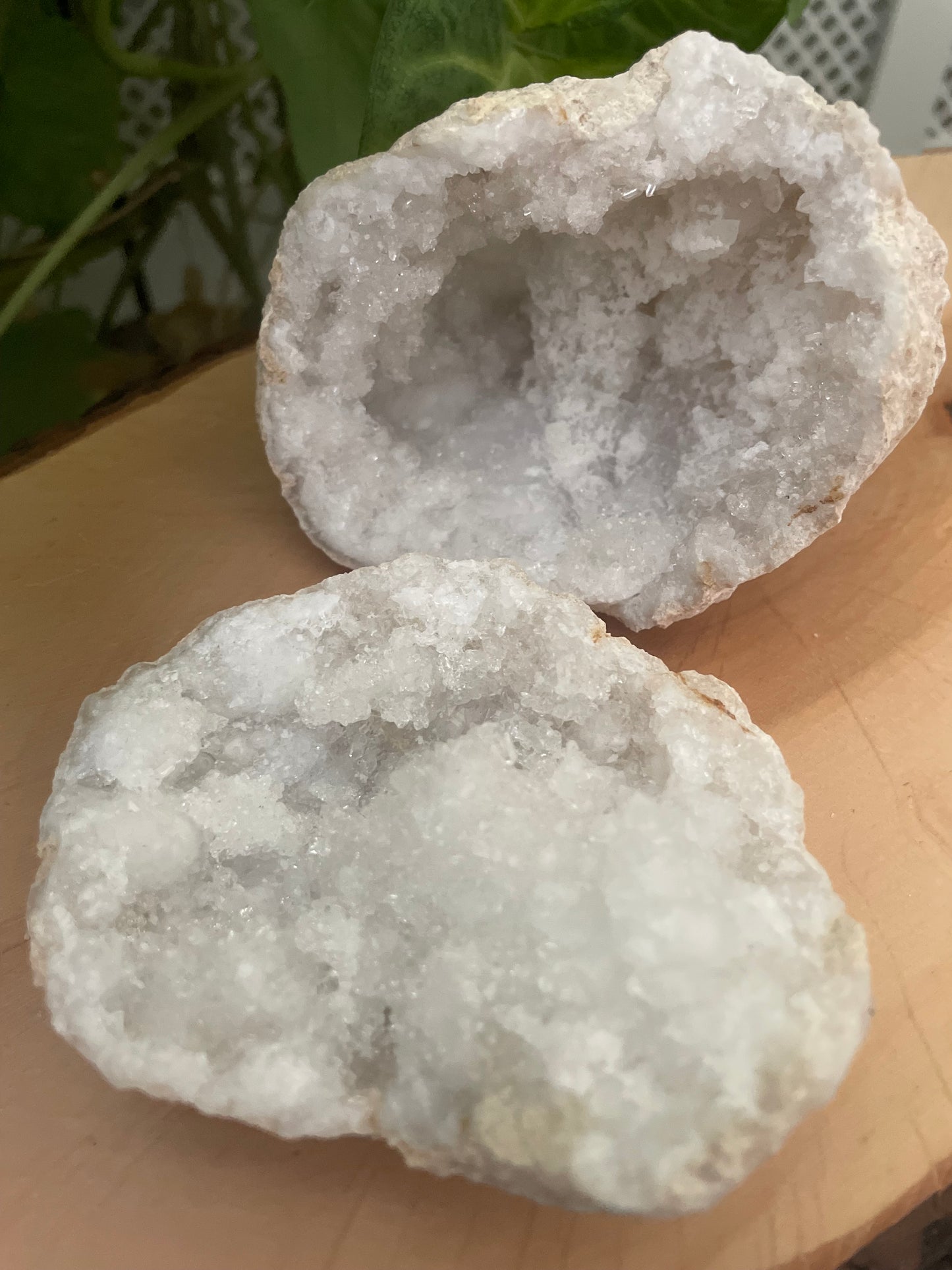 Crystal Quartz Geode Pairs