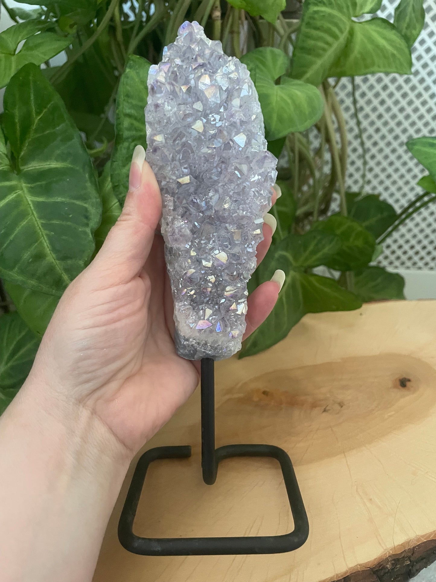 Aura Amethyst on Stand - 24cm x 8.5cm - 610g