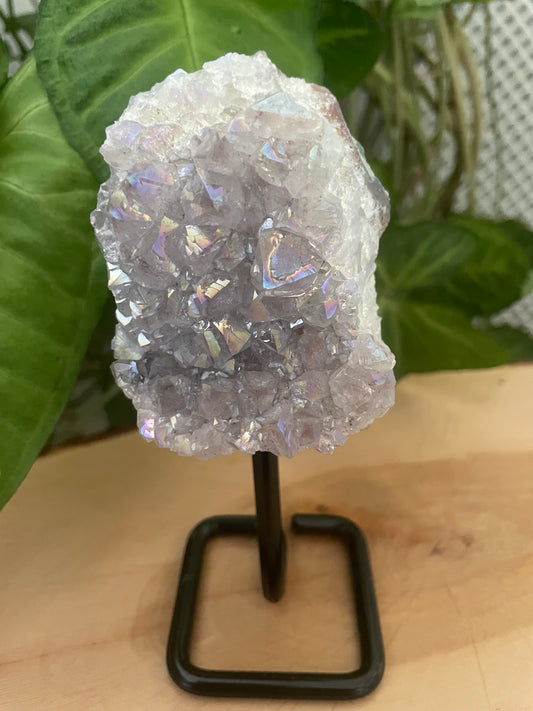 Aura Amethyst on Stand - 15.5cm x 6cm - 428g