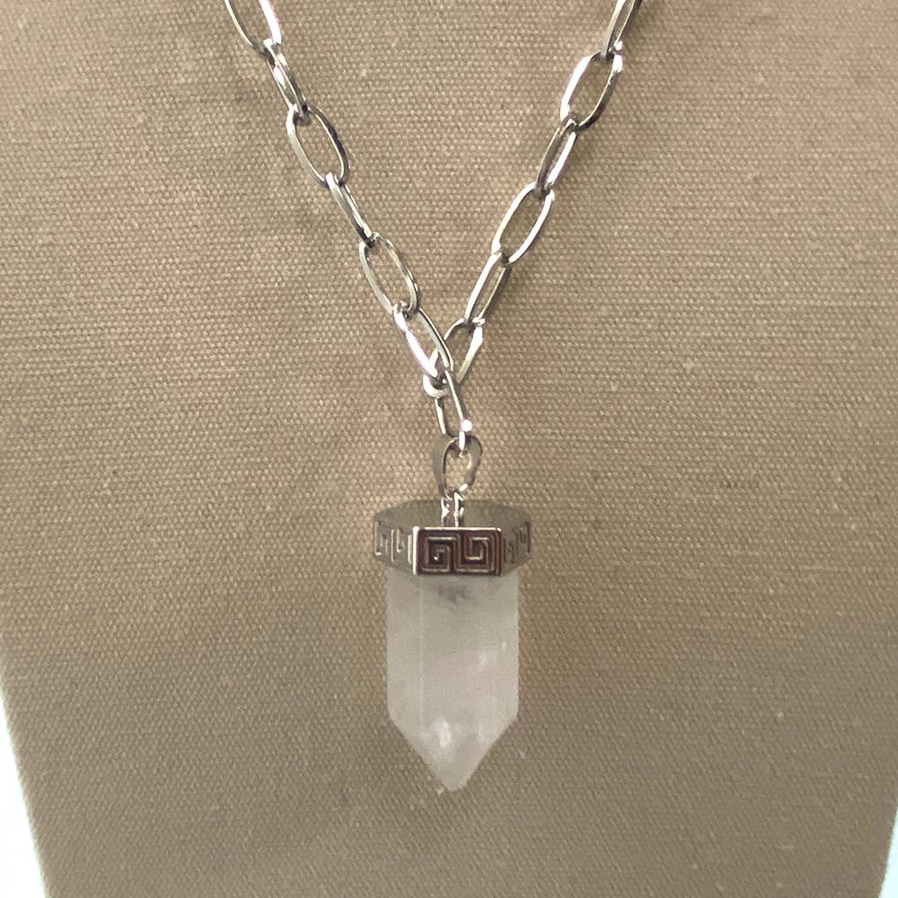 Chunky  Clear Quartz Pendant