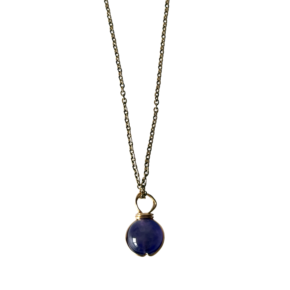 Halo Gemstone Pendant: Amethyst / Sphere