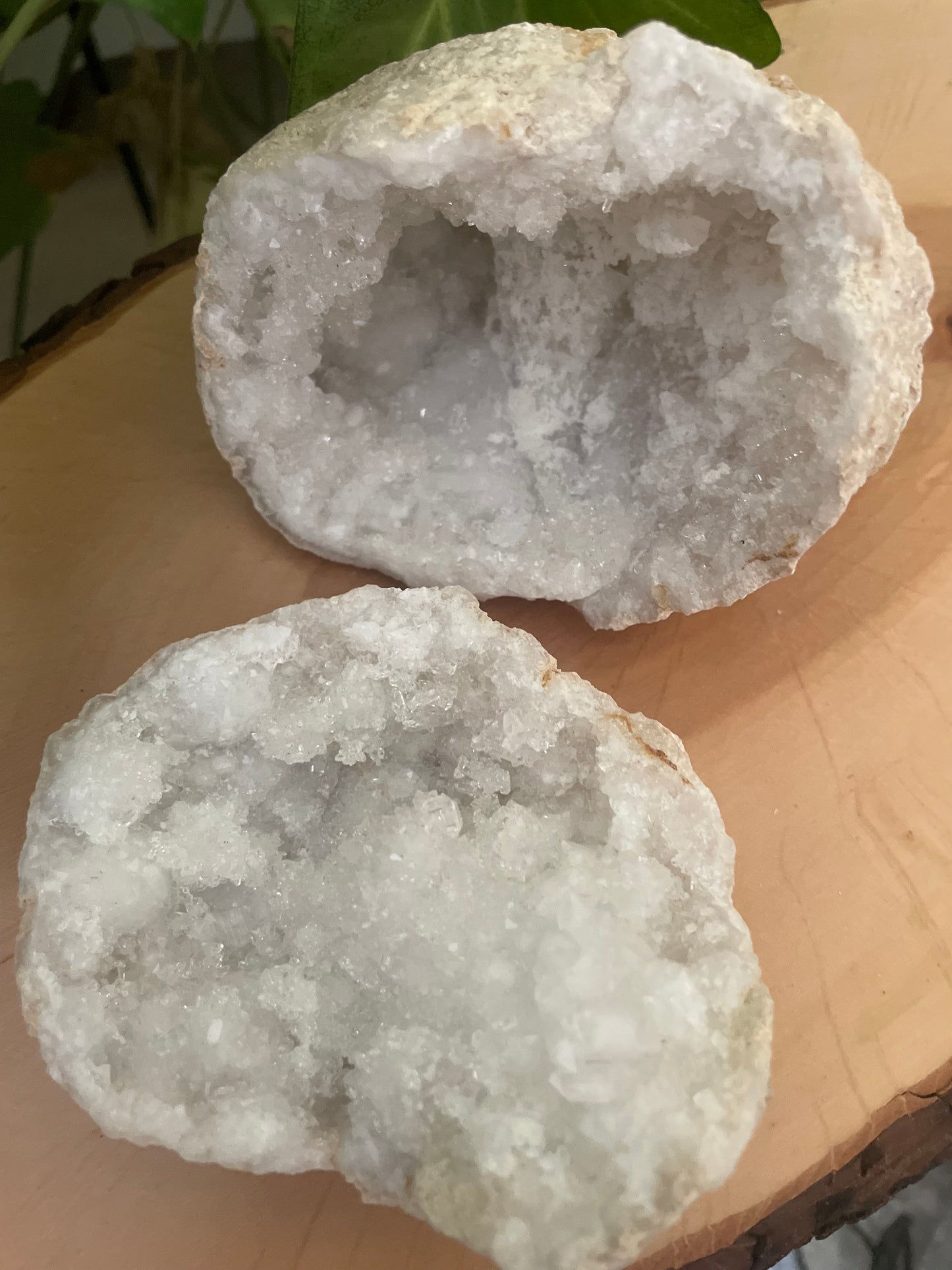 Crystal Quartz Geode Pairs