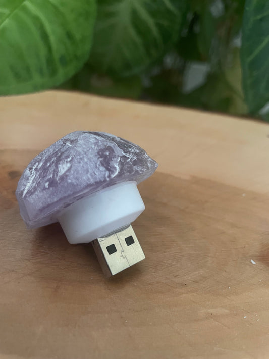 Mini USB Amethyst nightlight